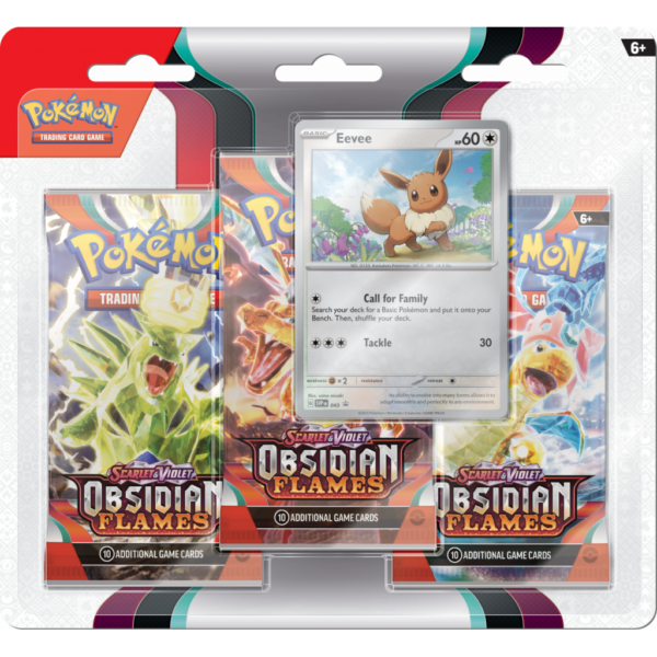 Pokémon TCG: Obsidian Flames - 3-pack Blister Eevee