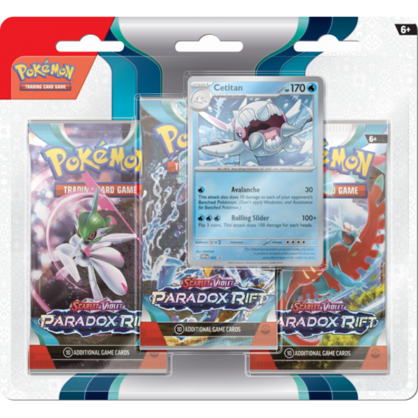 Pokémon TCG: Paradox Rift - 3-pack Blister - Cetitan