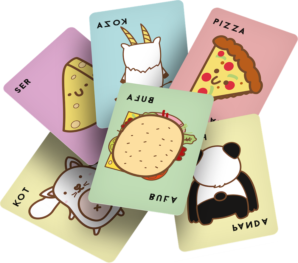 Buła, Kot, Koza, Ser, Pizza - Na opak