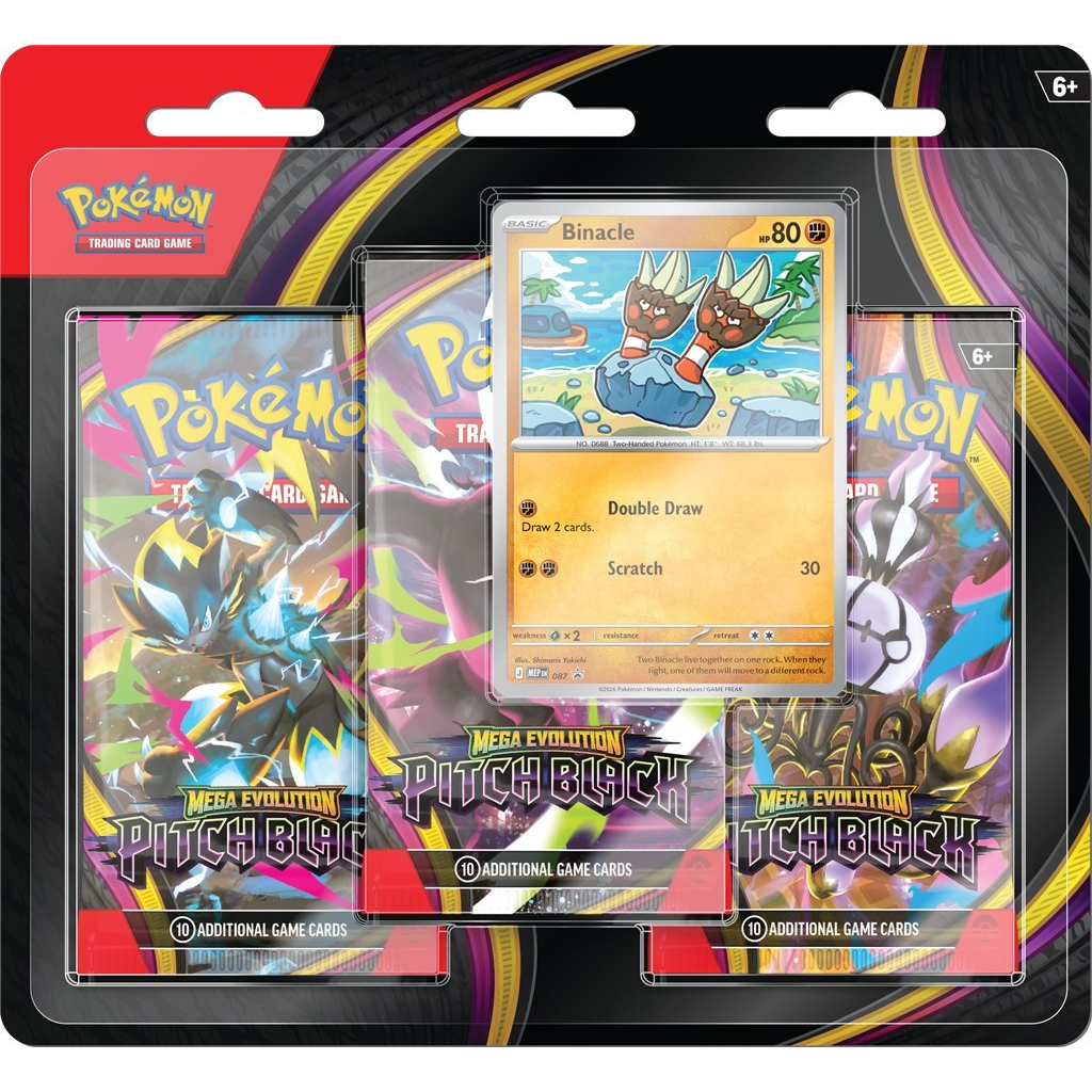 Pokémon TCG: Mega Evolution - Pitch Black - 3-Pack Blister Binacle