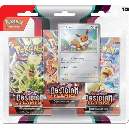 Pokémon TCG: Obsidian Flames - 3-pack Blister Eevee