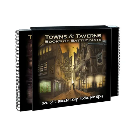 Towns & Taverns Books of Battle Mats (Two book set)