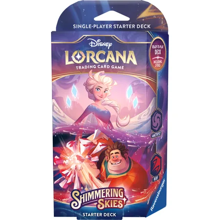 Disney Lorcana: Shimmering Skies - Starter Deck - Elsa & Ralph (Amethyst & Ruby)