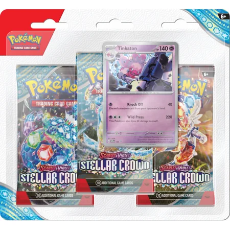 Pokémon TCG: Scarlet & Violet - Stellar Crown - 3-Pack Blister - Tinkaton