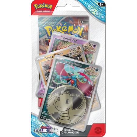 Pokémon TCG: Scarlet & Violet - Stellar Crown - Premium Checklane Blister - Roaring Moon