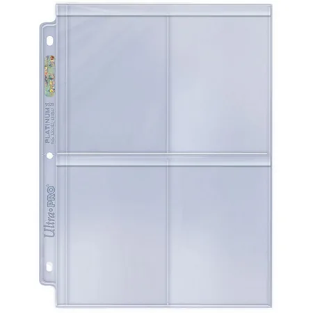 Ultra Pro: 4-Pocket Secure Platinum Page for Toploaders