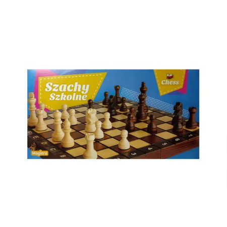 Szachy drewniane szkolne MAGIERA