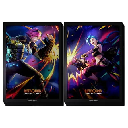 Art Sleeves Riftbound TCG Vendetta Vi vs Jinx