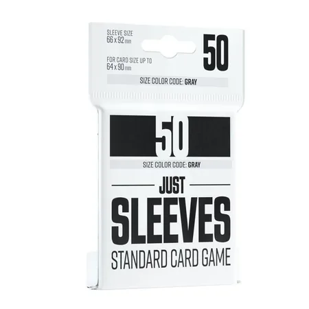 Gamegenic: Just Sleeves - Standard Card Game Sleeves (66x91 mm), Czarne, 50 sztuk