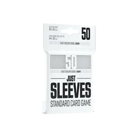 Gamegenic: Just Sleeves - Standard Card Game Sleeves (66x91 mm), Białe, 50 sztuk