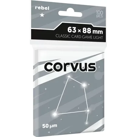 Koszulki na karty Rebel (63x88 mm) Corvus Medium, 100 sztuk
