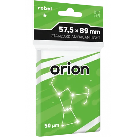 Koszulki na karty Rebel (57,5x89 mm) Orion Light, 100 sztuk