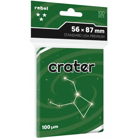 Koszulki na karty Rebel (56x87 mm) Crater Premium, 100 sztuk