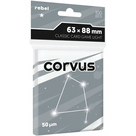 Koszulki na karty Rebel (63x88 mm) Corvus Light, 100 sztuk