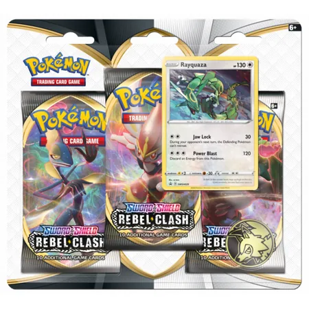 Pokemon TCG: Sword and Shield - Rebel Clash 3PK Blister (Rayquaza)