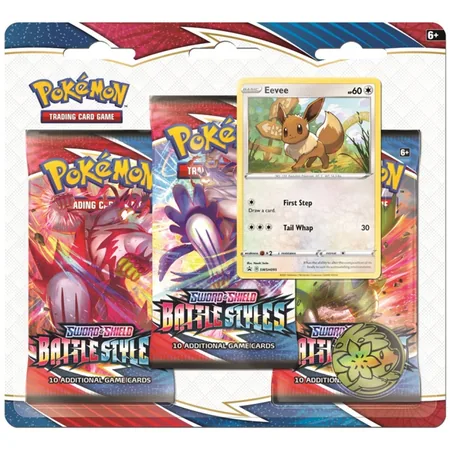 Pokemon TCG: Battle Styles 3PK Blister - Eevee
