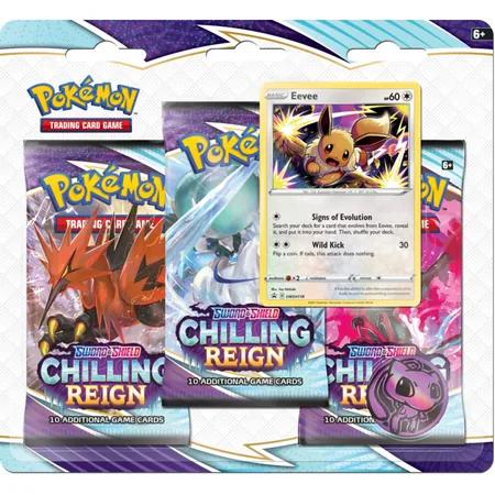 Pokemon TCG: "Chilling Reign" 3-pack Blister Evee