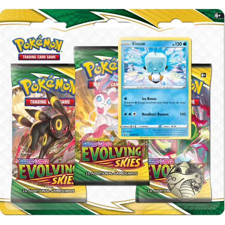 Pokémon TCG: Evolving Skies 3-pack Blister - Eiscue